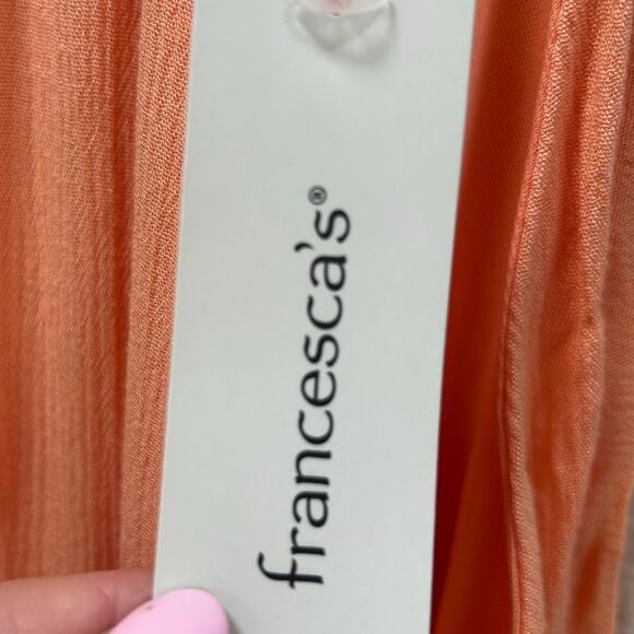 Francesca Blue Rain Peach Fit and Flare Dress NWT size S - Picture 5 of 8